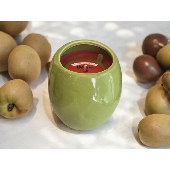 Olive Other - New Green Ceramic Spanish Olives Martini Funny Gag Gift Bar Candle Room Decor